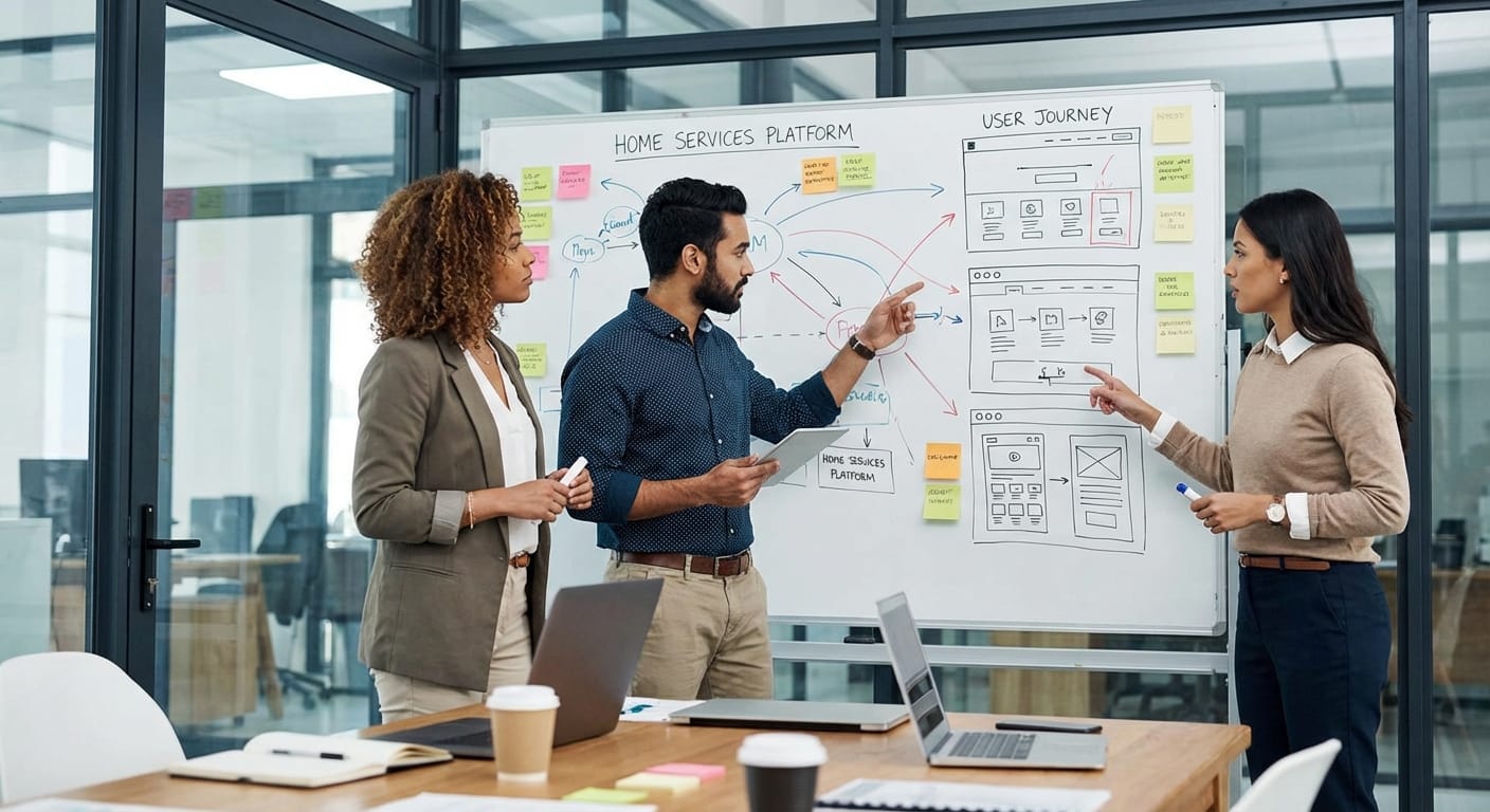 Website development strategy session for a custom business website